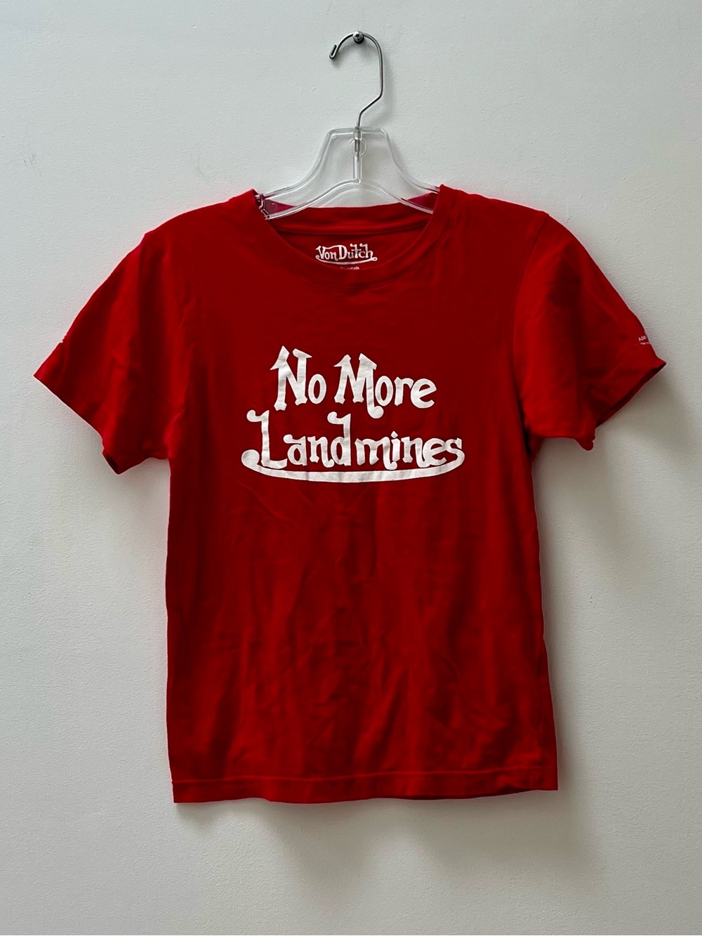 Von Dutch "No More Landmines" Red Graphic Tee